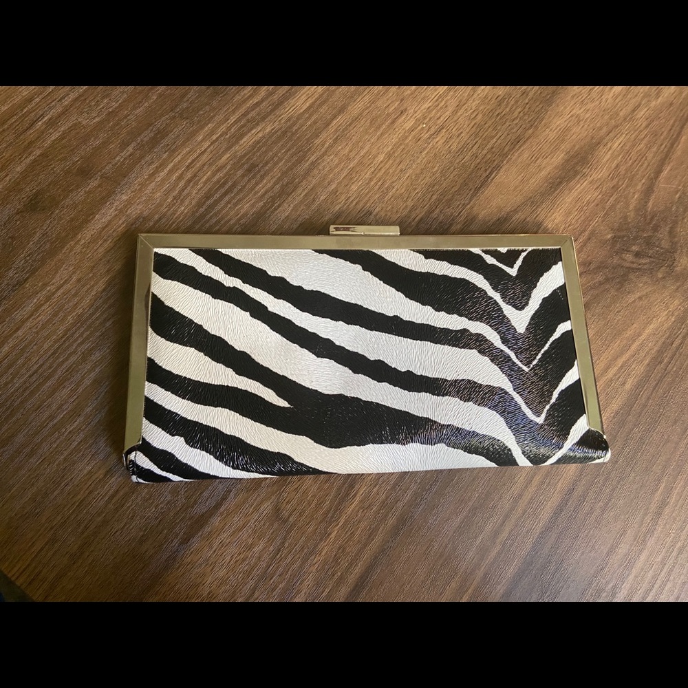 NWOT Zebra Print Clutch